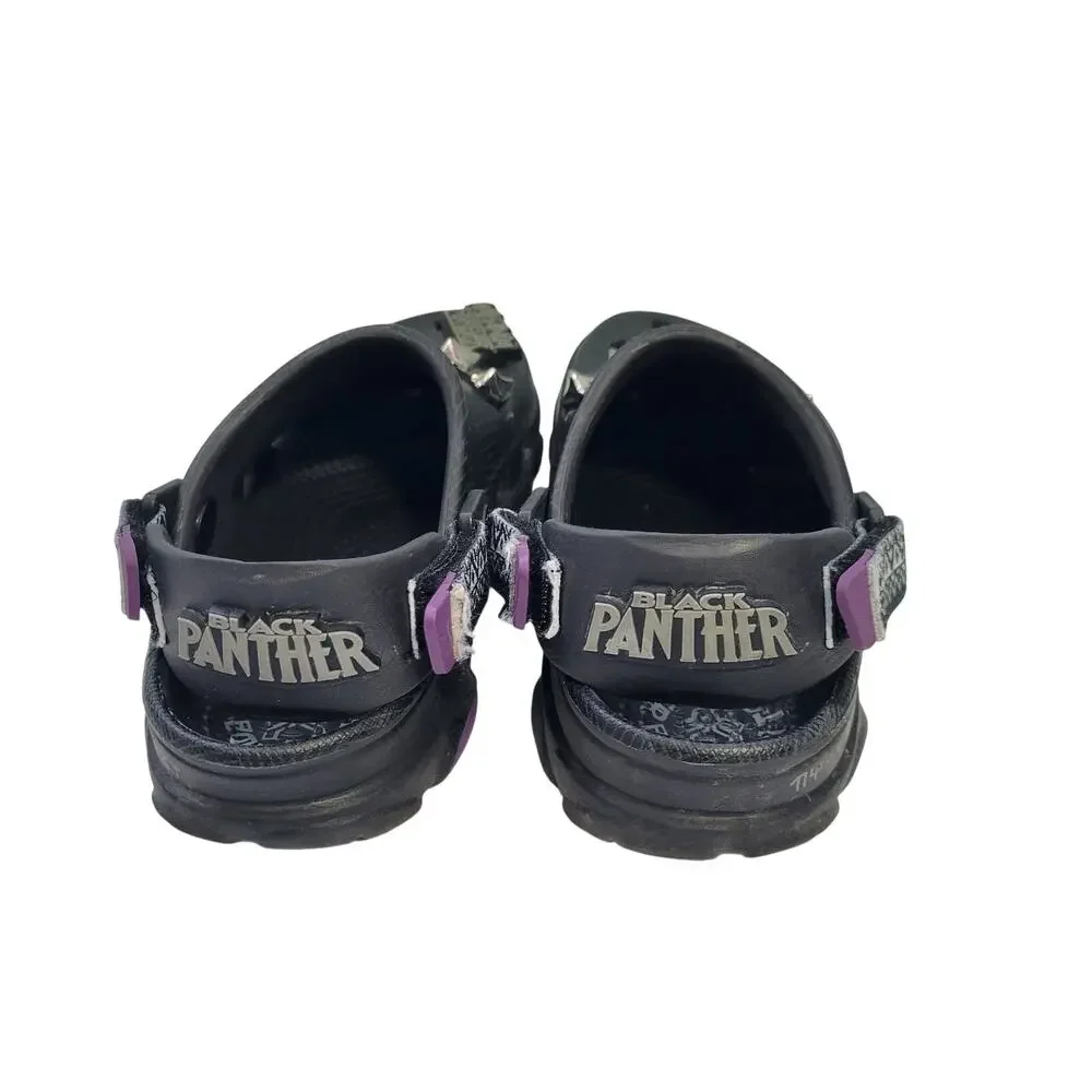 Crocs Marvel All Terrain Clog in The Black Panther Design Size 1J 91426-2989